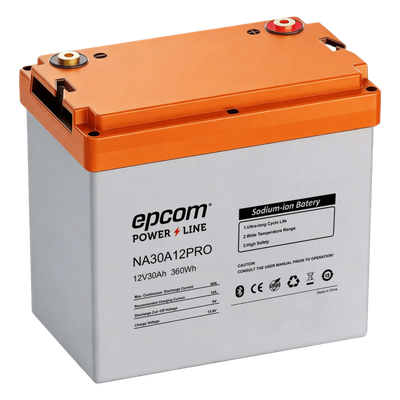 NA30A12PRO - Batería de Iones de Sodio Ciclo Profundo / 12 Vcc 30 Ah / 360 Wh / 4000 Ciclos / Bluetooth / IP65