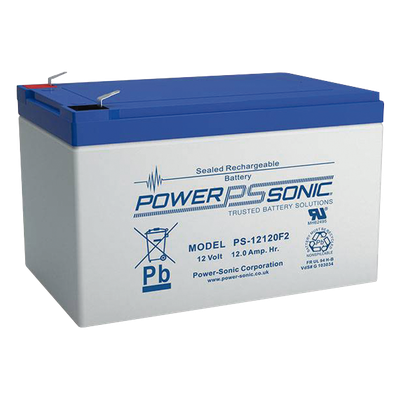 PS-12120-F2 - Batería de Respaldo AGM/VRLA / 12V / 12 Ah / Terminales F2 / 5 Años Vida Útil / Sin Mantenimiento