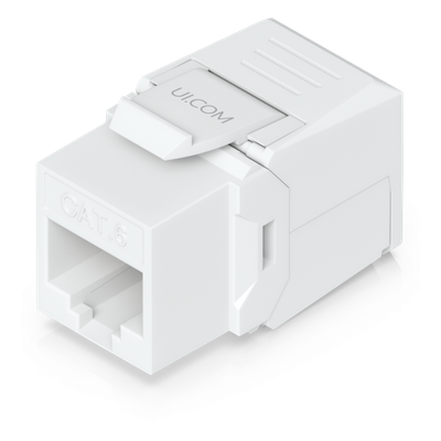UACC-KEYSTONE-JACK-C6 - Keystone Jack / Cat6 / Terminación IDC / Snap-In / 12 Piezas