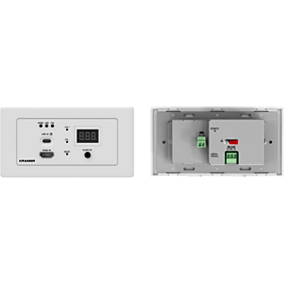 WP-SW2-EN7 - Codificador AVoIP Wall Plate | 4K60 4:2:0 HDR10 | Red 1G | Entradas HDMI y USB-C | PoE | Control Web y API | Puerta de enlace RS232 y CEC