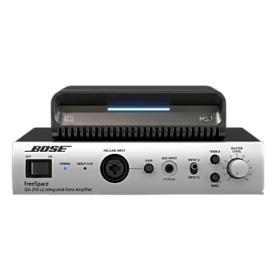 MS1/250LZ - Kit Amplificador y Streamer de Audio / PoE + USB-C / HDMI eARC + Óptica + RCA / Bluetooth LE Audio / WiFi / AirPlay2 + Google Cast + Spotify Connect / Compatible Control4, Crestron, Elan, RTI, URC, Savant, Lutron