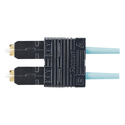 FSC2DMCXAQ - Conector de Fibra Óptica SC Duplex / Multimodo OM3/OM4 50/125 µm / Pre-pulido / Férula Zirconia / 900 µm Tight Buffer / Color Aqua