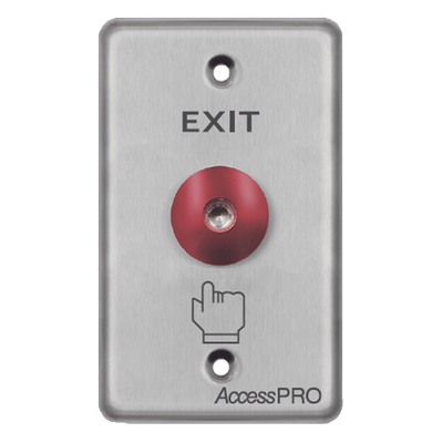 APBRRLC - Botón de Parada de Emergencia / Contacto NO/NC / LED 12 VCC / Acero Inoxidable / Ø 16 mm / Placa 115 x 70 x 32 mm