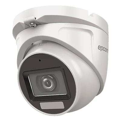 E8-TURBO-DL/A - Cámara Turret TURBOHD / 2 Megapixel / Dual Light 30 m (98.4 ft) IR + 20 m (65.6 ft) Luz Blanca / Audio Integrado / IP66 / Metal