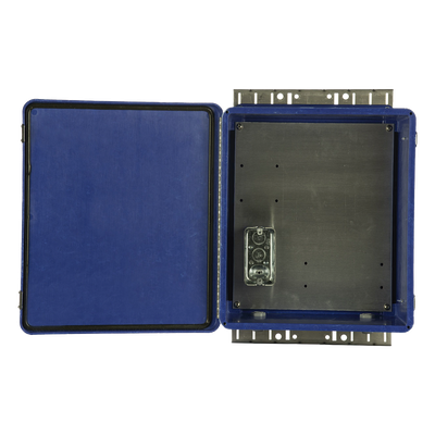 NWSE1412B - Gabinete de Seguridad para Wireless / NEMA 4X / IP66 / 356 x 305 x 152 mm (14 x 12 x 6 in) / Fibra de Vidrio y Aluminio / Montaje en Poste
