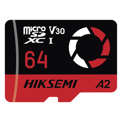 HS-TF-E3/64G - Memoria microSDXC / 64 GB / Lectura 180 MB/s / Escritura 150 MB/s / V30 U3 A2 / Resistencia -25°C a 85°C (-13°F a 185°F)