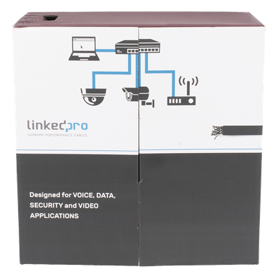 PRO-CAT-5-EXT-LITE-DJ - Bobina de Cable UTP / Cat5e / 305 m (1000 ft) / Doble Forro / Exterior / CMX / 24 AWG / Cobre Sólido / Negro