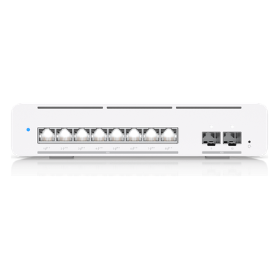 USW-PRO-XG-8-POE - Switch PoE++ Capa 3 / 8 Puertos 10GbE / 2 Puertos SFP+ / PoE 155 W / Etherlighting™ / 200 Gbps