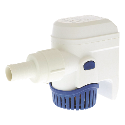 RM1100B - Bomba Sumergible de Achique / 1100 GPH / 12V DC / Altura de Descarga 3 m (9.8 ft) / Sensor de Nivel Integrado / Conexiones 25 mm y 29 mm