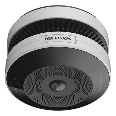 HF-VS409 - Cámara Fisheye IP / 4 Megapixel / Detector de Humo y Temperatura / IR 15 m (49.2 ft) / WDR 120 dB / Alarma 85 dB / PoE / MicroSD 128 GB