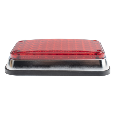XLTE595RV2 - Luz de Advertencia LED / 66 LEDs / 6x4 Pulgadas / 12 VCC / 10 Patrones de Destello / Montaje Permanente