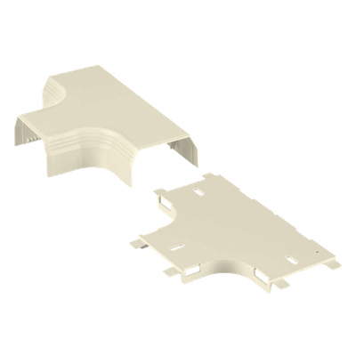 T45TWH - Accesorio en T para Canaleta / PVC Rígido / UL94V-0 / 0 a 50°C / Bajo Voltaje / Blanco
