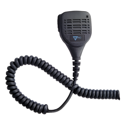 TX-309-H02 - Micrófono-Bocina Portátil / Impermeable IP55 / Cancelación de Ruido / Cable PU Reforzado con Kevlar / Pinza Giratoria 360° / Jack 3.5 mm
