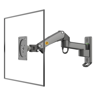 F150NB - Soporte de Pared para Monitor / 17" a 35" / Carga 12 Kg (26.4 lbs) / VESA 75x75 y 100x100 / Inclinación -30° a +85° / Rotación 360° / Acero