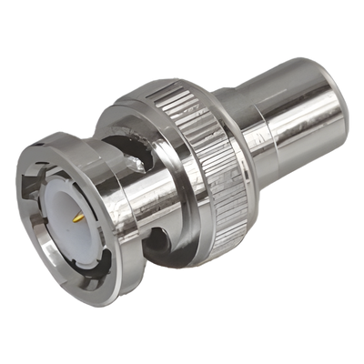 TT-RG-02 - Adaptador en Línea / 75 Ohm / BNC Macho a RCA Hembra / 13.9 mm x 27 mm / 0.55 in x 1.06 in