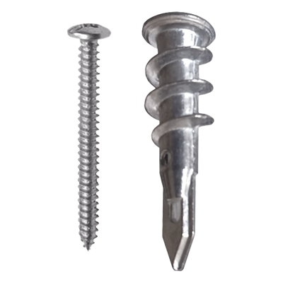 TPD-ZINC - Taquete Metálico Autoperforable / Zinc / 22 kg Capacidad / 8 x 1 1/4" / Paneles de Yeso