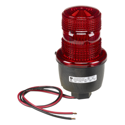 LP3-PL-024-R - Luz de advertencia LED / 24 Vcc / Montaje en tubo / Rojo / IP66 / IP69K / Perfil bajo