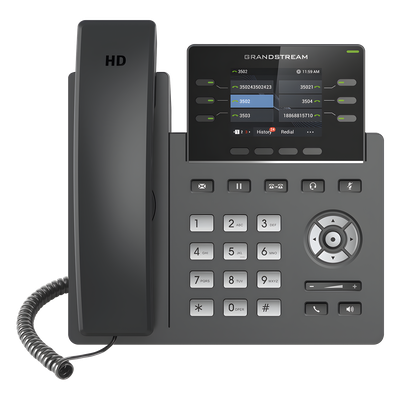 GRP-2613 - Teléfono IP / 3 Líneas SIP / 6 Cuentas / Pantalla 2.4" / PoE / Gigabit / Audio HD Opus