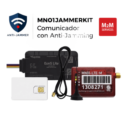 MN01JAMMERKIT - Kit Comunicador Celular LTE-M / Detección Anti-Jammer / 500 MB / 2 Años / Compatible con Paneles TIP/RING