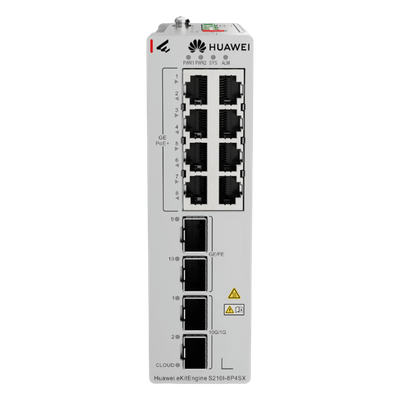 S210I-8P4SX - Switch Industrial PoE+ / 8 Puertos Gigabit / 2 SFP + 2 SFP+ 10G / Riel DIN / Redundancia 1+1 / -40 a 75°C / IP40