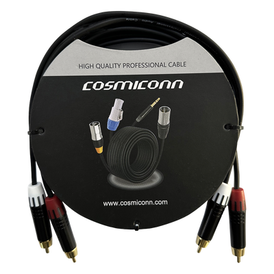 CRC032RM2RM3001 - Cable 2 RCA x 2 RCA / Conectores Negros / Diferenciador Color Blanco y Rojo / 3 m (9.84 ft)