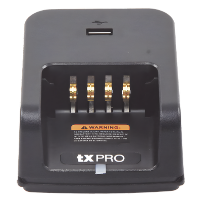 TXCAR50A - Cargador de Escritorio / 4 Radios Simultáneos / Li-Ion, Ni-MH, Ni-Cd / LED Tricolor / 17V 1.2A