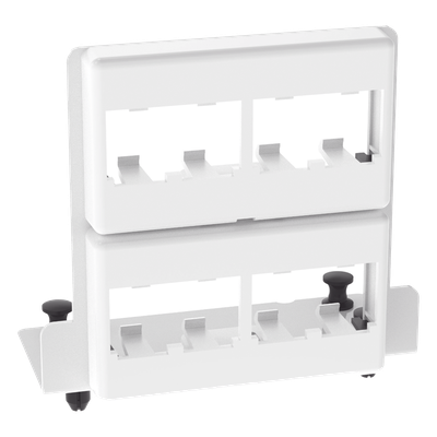 MS8PPB - Patch Panel / 8 Puertos Mini-Com / Acero Calibre 18 / Instalación Push/Pull / Gabinete Multipropósito