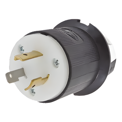 HUB-HBL2311 - Clavija Industrial con Bloqueo de Media Vuelta / 20 A 125 V CA / 2 Polos 3 Hilos / NEMA L5-20P / Interior Seco / -40°C a 75°C