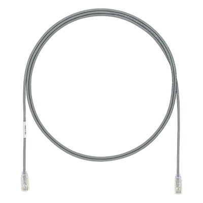 UTP28X15GY - Cable de Parcheo UTP Cat6A / 28AWG Diámetro Reducido / CM-LSZH / 500 MHz / 15 Pies (4.57 m) / PoE++ / Gris
