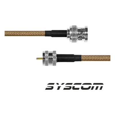 SBNC142KMIN30 - Jumper Coaxial / BNC Macho a Mini UHF Macho / Cable RG142 / 30 cm (1 pie)