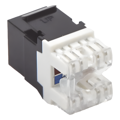 LP-KJ-649-BK - Módulo Jack Keystone / Cat6 / Terminación 180° / RJ45 No Blindado / 1 Puerto / Color Negro