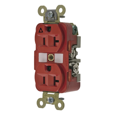 HUB-IG5362R - Contacto Dúplex Industrial / 20 A / 125 V / 2 Polos 3 Hilos / NEMA 5-20R / Aislado a Tierra / Rango -40°C a 75°C