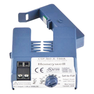 CSP-NO-A-100A - Interruptor de Corriente de Núcleo Dividido / Umbral Preajustado / Rango 0.50 a 100 A / Detección de Fallas en Motores y Bombas