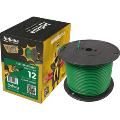 SLY-308-GRN/100 - Cable THW-LS / Calibre 12 AWG / 19 Hilos / Verde / Bobina 100 m (328 ft)