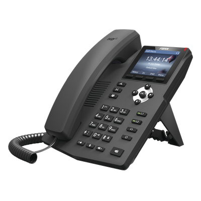 X3G - Teléfono IP empresarial para 2 lineas SIP con pantalla LCD de 2.8 pulgadas a color, puertos Gigabit y conferencia de 3 vías, PoE