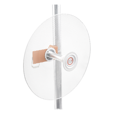 TXPD30RJMIMO - Antena direccional con diseño aerodinámico para minimiza la resistencia al viento, Ganancia de 30 dBi, frecuencia (4.9 - 6.5 GHz), Polarización doble, incluye montaje para torre o mástil