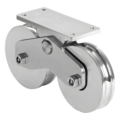 1151-5642-001 - Rueda Doble de 16 cm / Capacidad Para Puertas de hasta 1920 kg / Canal Tipo "U"