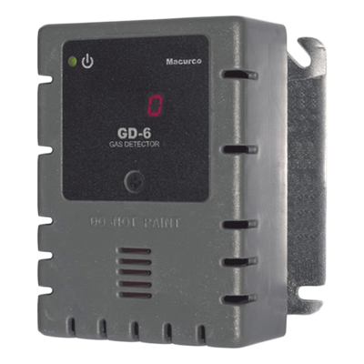 GD-6 - Detector de Gas / Seleccionable Metano, Propano o Hidrógeno / Salida 4-20 mA / Doble Relevador / Activación Ventilador 0-50% LEL / Supervisado