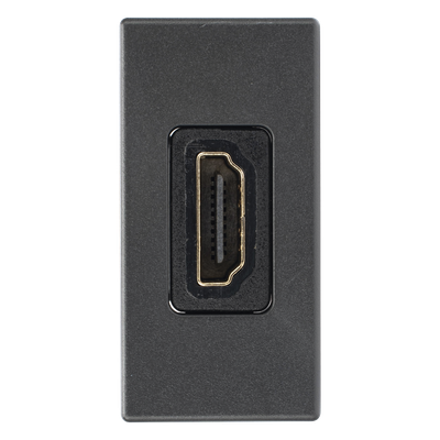 SM-HDMI-G - Módulo HDMI / Hembra-Hembra / Full HD 1080p / 4K / Acabado Grafito RAL 7021 / Sistema Modular K45