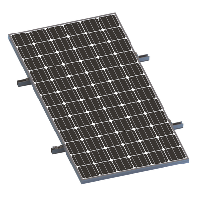 VEKTORMINIKIT1X1 - Kit de Montaje para Panel Solar / Arreglo 1x1 / Rieles de Aluminio Anodizado / Módulos de 35 mm / Instalación en Techos Planos