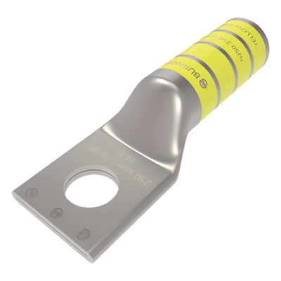HUB-YA29 - Terminal de Compresión / Tornillo 1/2 in (12.7 mm) / Calibre 250 KCMIL / 600 V / Barril Largo