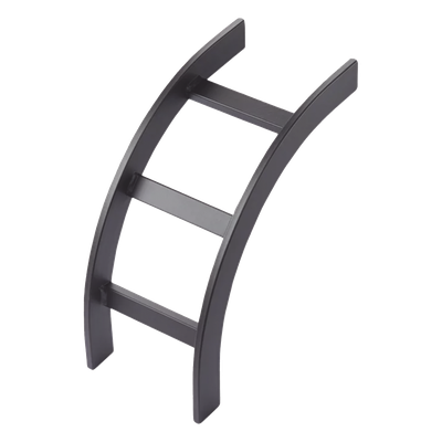 LIB12BLK - Accesorio de Escalerilla Curva Vertical Interior / 12 in (305 mm) Ancho / Acero Tubular 1-1/2 x 3/8 in / RAL 9005 Negro