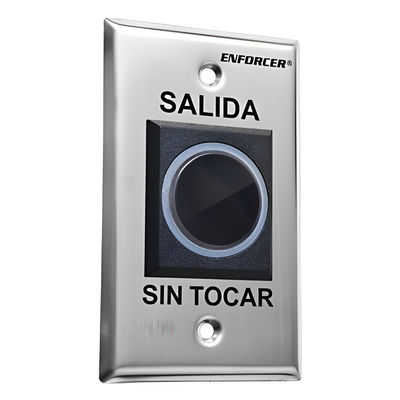 SD-927-PKCNSQ - Botón de Salida sin Contacto / Sensor IR Ajustable 6 a 20 cm / LED Bicolor / Relé 0.5 a 30 s / 12-24 VCA/VCC / UL 294