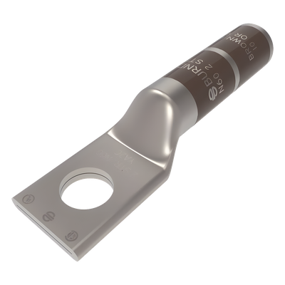 HUB-YA2-C - Zapata Terminal de Cañón Largo / 35 000 V / Calibre 2 AWG / Tornillo 5/16 in / Barril Largo / Cobre Estañado