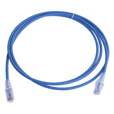 MC6-07-06B - Patch Cord Modular Cat6 UTP / CM-LS0H / 2.13 m (7 pies) / 26 AWG / Ultra Delgado / Azul