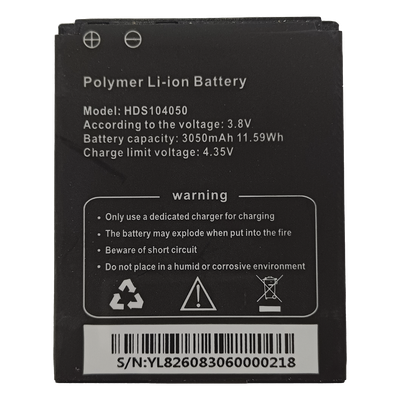 XMRR3BATTERY - Batería de Respaldo para Bodycam / 3050 mAh / 11.59 Wh / 3.8 VCC / Carga 4.35 VCC / 52 x 42 x 11 mm