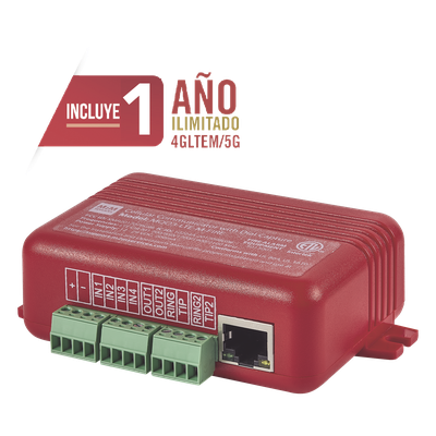 MQ03-LTE-M-FIRE - Comunicador Dual para Panel de Incendio / 4G LTE-M + Ethernet / 4 Entradas Contact-ID / 2 Salidas de Voltaje / UL 864 / CSFM 7300