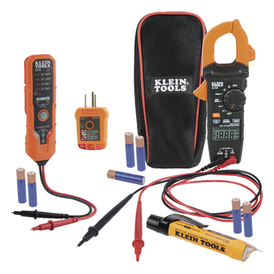 CL120VP - Kit de Prueba Eléctrica / Multímetro de Gancho CA / Detector de Voltaje 12-1000 VCA / Probador de Tensión 12-240 VCA / Analizador de Cableado / CAT III 600 V