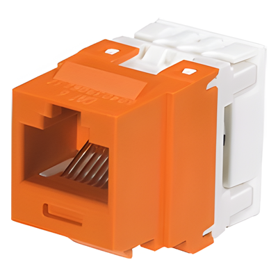 NK688MOR - Conector Jack Keystone / Cat 6 / 8P8C / Terminación 110 / Naranja