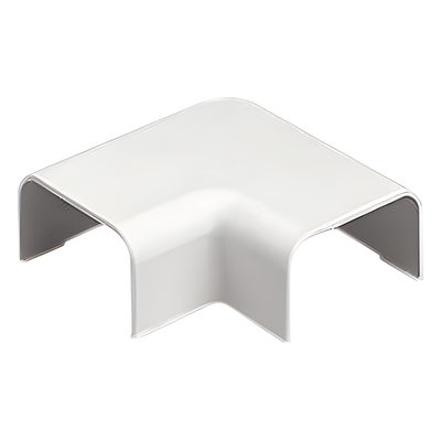 RAF10IW-X - Conexión en Ángulo Recto / 90° para Canaleta LD10 / Material ABS / Color Blanco Mate / UL94V-0 FT4 / Rango Térmico 0 a 50°C